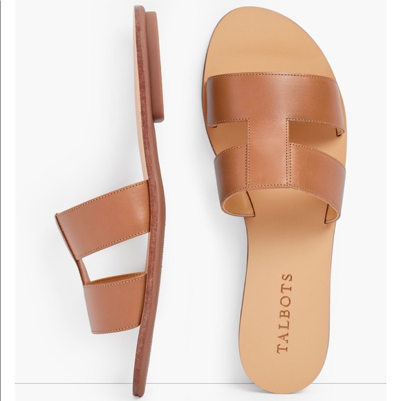 Talbots Shoes - Talbots Hannah Vachetta Brown Leather Sandals